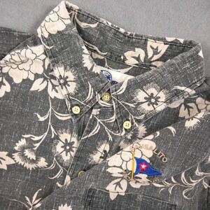 Vintage 90's Reyn Spooner Aloha Men Floral Shirt L Hawaiian Short Sleeve Reverse